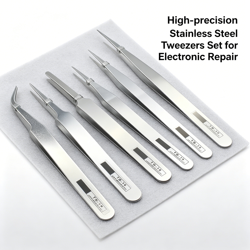 Electronics Repair Tool Kit - Kit de pinzas antimagnéticas de acero