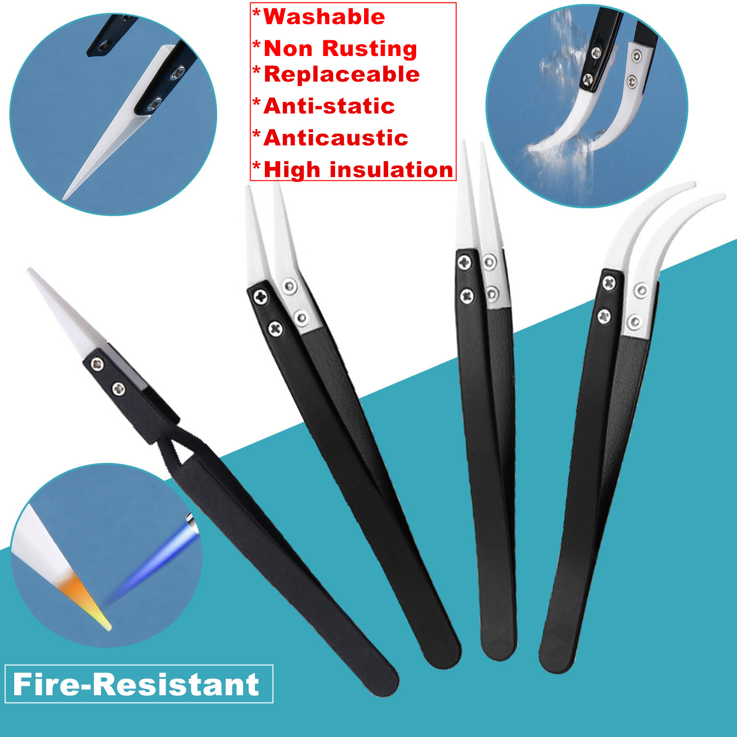 Juego de pinzas de 10 Uds., bo - Electronics Repair Tool Kit reseña y precio