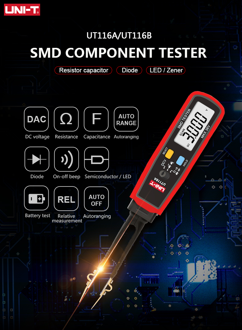 Pinzas Digitales UT116A UT116C - Smd Tweezer Set reseña y precio
