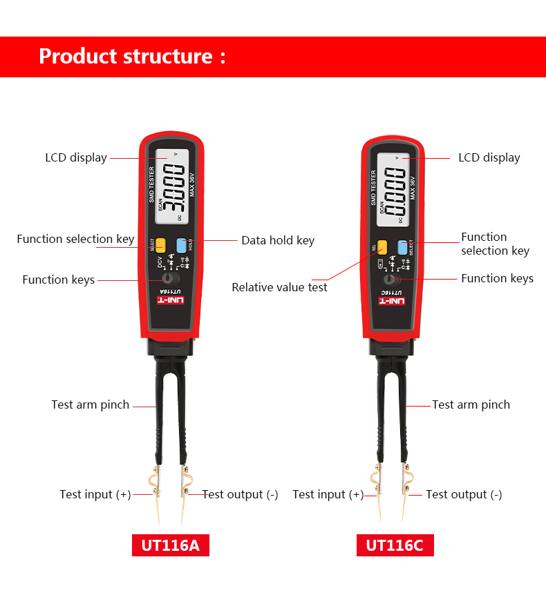 Pinzas Digitales UT116A UT116C - Smd Tweezer Set reseña y precio